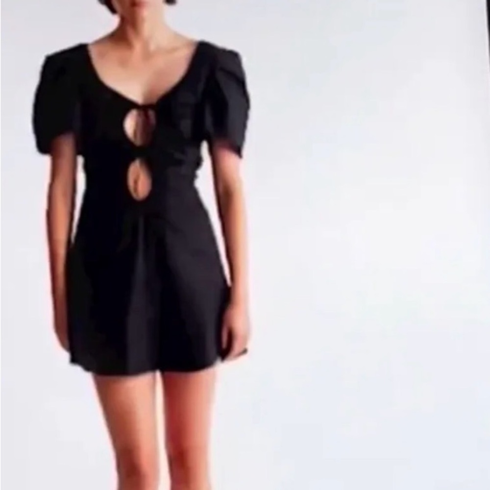 Thakoon Elegant Black Cut-Out Mini Dress